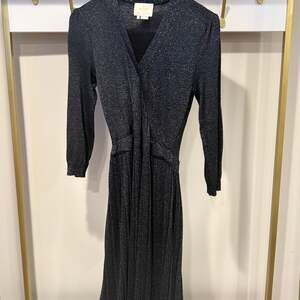 Kate Spade New York Metallic Pleated Sweater Dress